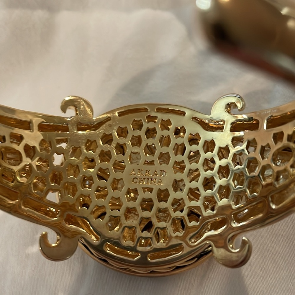 Akkad crystal cuff statement bracelet Swarovski style - Picture 6 of 6
